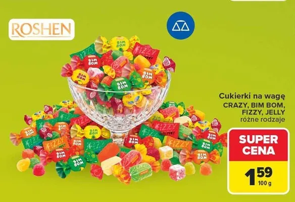 Cukierki na wagę Roshen Fizzy promocja w Carrefour Market
