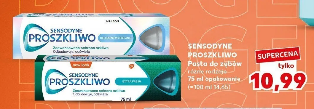 Pasta do zębów Sensodyne Proszkliwo Delikatne Wybielanie promocja w Kaufland