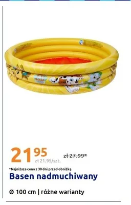 Basen nadmuchiwany Paw Patrol 100cm promocja w Action