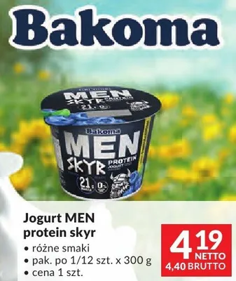 Jogurt MEN protein skyr Bakoma różne smaki promocja w Makro
