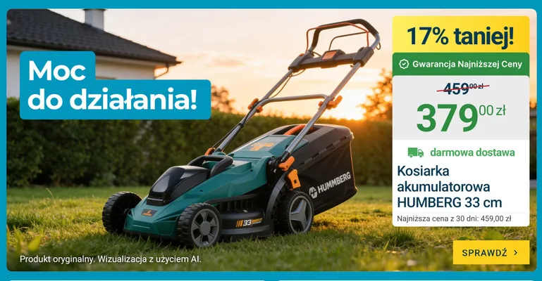 Kosiarka akumulatorowa Humberg 33 cm promocja w ERLI