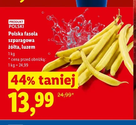 Fasola szparagowa żółta luzem Polska promocja w Lidl
