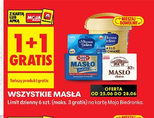 Masło ekstra Mlekovita promocja w Biedronka