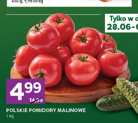 Pomidory malinowe polskie promocja w Stokrotka