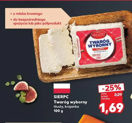 Twaróg wyborny tłusty krajanka Sierpc promocja w Kaufland