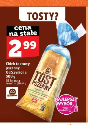 Chleb tostowy pszenny Od Szymona promocja w TOPAZ