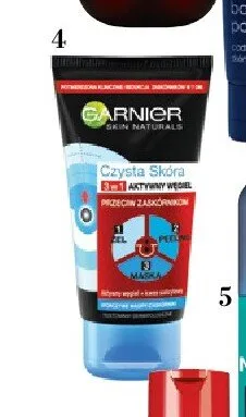 Żel myjący 3 w 1 do twarzy Garnier Czysta Skóra Aktywny Węgiel promocja w Hebe