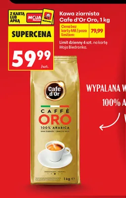 Kawa ziarnista Cafe d'Or Oro promocja w Biedronka