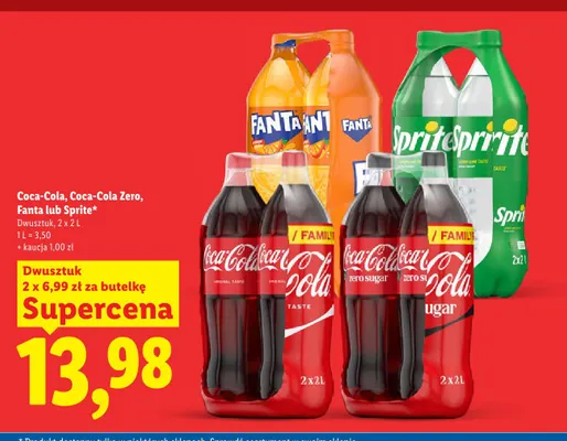 Napój gazowany Coca-Cola Zero 2-pak promocja w Lidl
