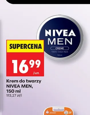 Krem do twarzy Nivea Men Creme promocja w Biedronka