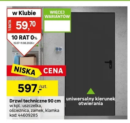 Drzwi techniczne promocja w Leroy Merlin