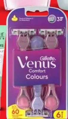 Maszynki do golenia Gillette Venus Comfort Colours 3-pak promocja w Lidl