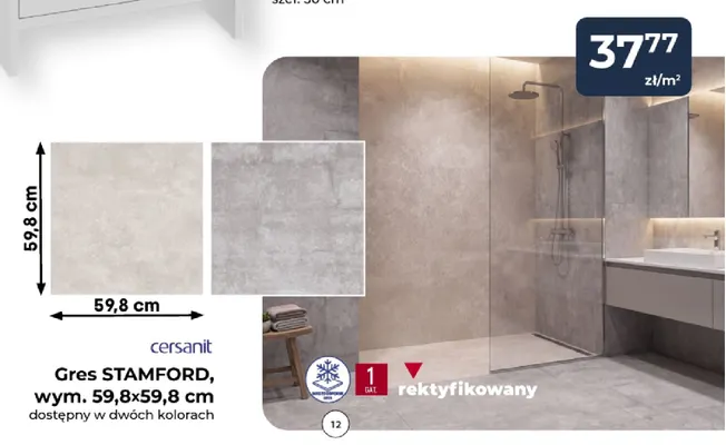 Gres Stamford 59,8x59,8 cm Cersanit promocja w PSB Mrówka