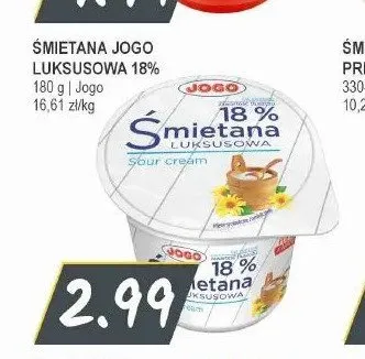 Śmietana Luksusowa 18% Jogo promocja w Słoneczko