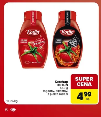 Ketchup pikantny Kotlin promocja w Carrefour Market