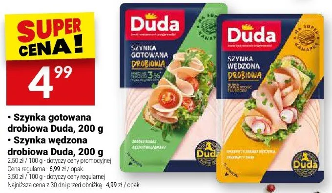 Szynka gotowana drobiowa Duda promocja w Twój Market