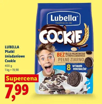 Płatki śniadaniowe Cookie Lubella promocja w Lidl