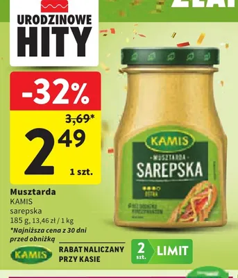 Musztarda Kamis sarepska promocja w Intermarche