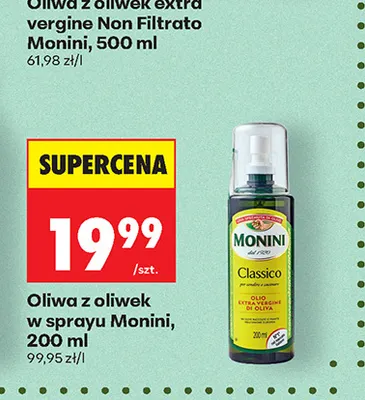 Oliwa z oliwek w sprayu Monini promocja w Biedronka