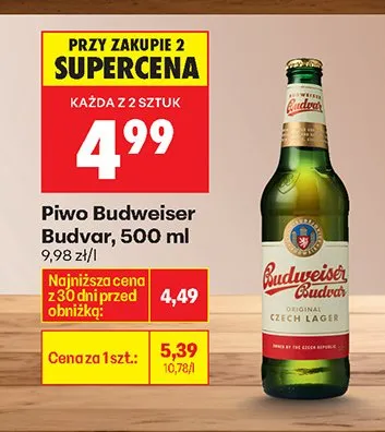 Piwo Budvar promocja w Biedronka