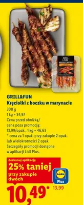 Kręciołki z boczku w marynacie Grill&Fun promocja w Lidl
