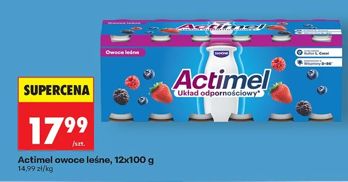 Napój mleczny owoce leśne promocja w Biedronka