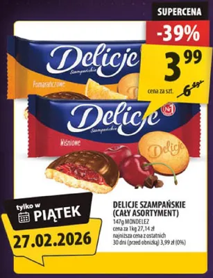 Delicje szampańskie (cały asortyment) promocja w Arhelan