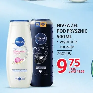 Żel pod prysznic Men Active Clean Nivea promocja w Selgros