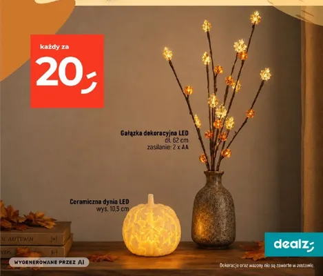 Gałązka dekoracyjna LED 62 cm promocja w Dealz