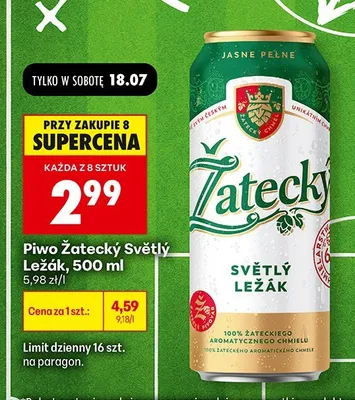 Piwo Žatecký Světlý Ležák promocja w Biedronka