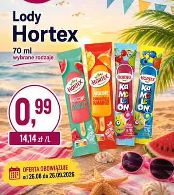 Lody owocowe arbuz Hortex promocja w emma MARKET