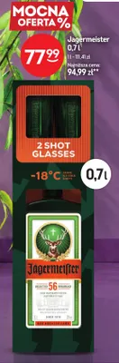 Zestaw likier Jägermeister + 2 kieliszki promocja w Żabka