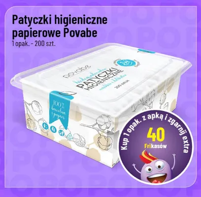 Patyczki higieniczne papierowe Povabe promocja w POLOmarket