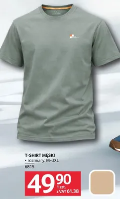 T-shirt męski rozmiary M-3XL promocja w Selgros