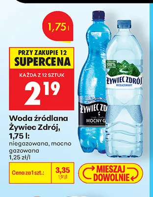 Woda źródlana niegazowana Żywiec Zdrój promocja w Biedronka