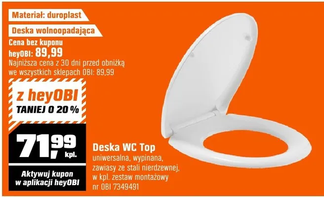 Deska WC Top promocja w OBI