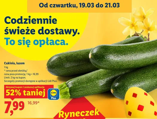 Cukinia luzem promocja w Lidl
