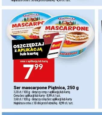 Ser mascarpone Piątnica promocja w Twój Market