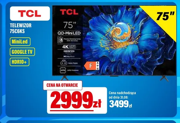 Telewizor Tcl 75C6KS promocja w RTV EURO AGD