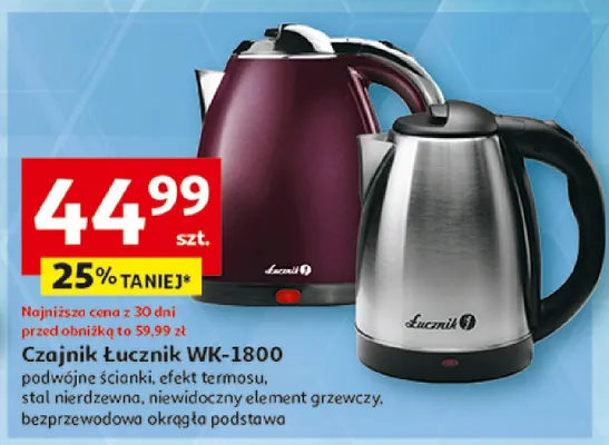 Czajnik Łucznik WK-1800 promocja w Auchan
