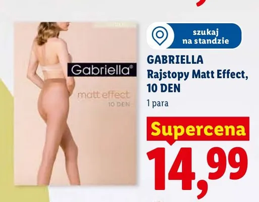 Rajstopy Gabriella Matt Effect 10 DEN promocja w Lidl