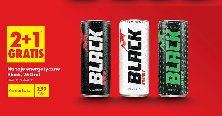 Napój energetyczny Black Mojito promocja w Biedronka