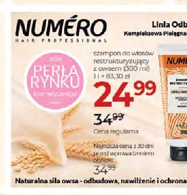 Szampon do włosów restrukturyzujący z owsem Numéro promocja w Drogerie Jawa