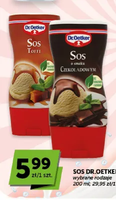 Sos o smaku czekoladowym Dr. Oetker promocja w ABC