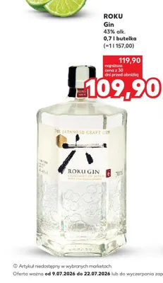 Gin Roku Japanese Craft Gin promocja w Kaufland