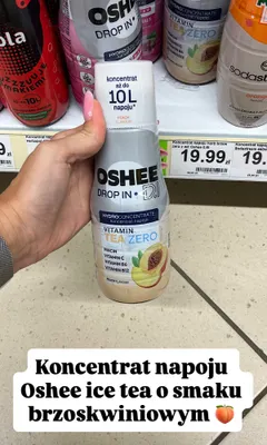 Koncentrat napoju Oshee Drop In Vitamin Tea Zero brzoskwiniowy promocja w Dino