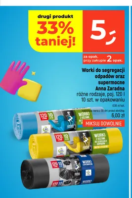 Worki supermocne 120 l Anna Zaradna promocja w Dealz