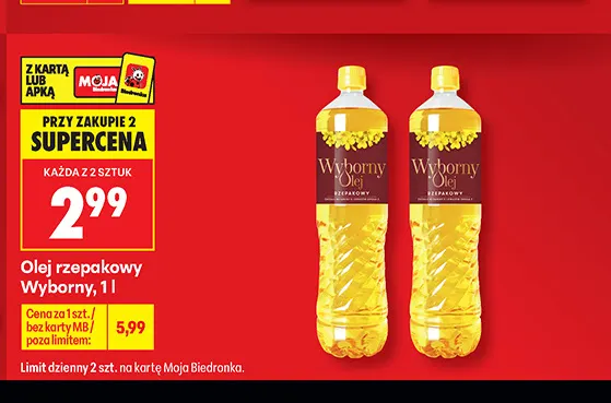 Olej rzepakowy Wyborny promocja w Biedronka