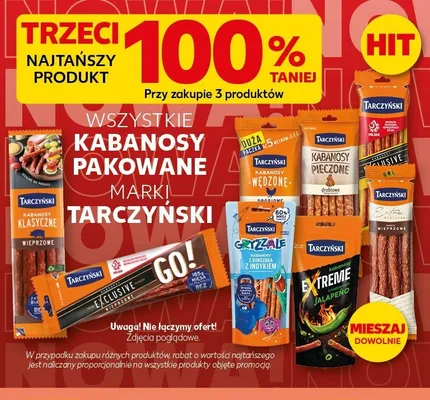 Kabanosy Exclusive Wieprzowe Tarczyński promocja w Kaufland