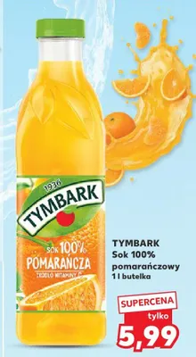 Sok 100% pomarańczowy Tymbark promocja w Kaufland